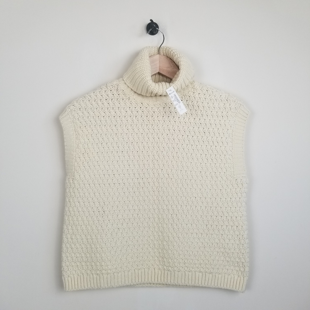 Madewell Textured Turtleneck Sweater Vest Size XS NWT